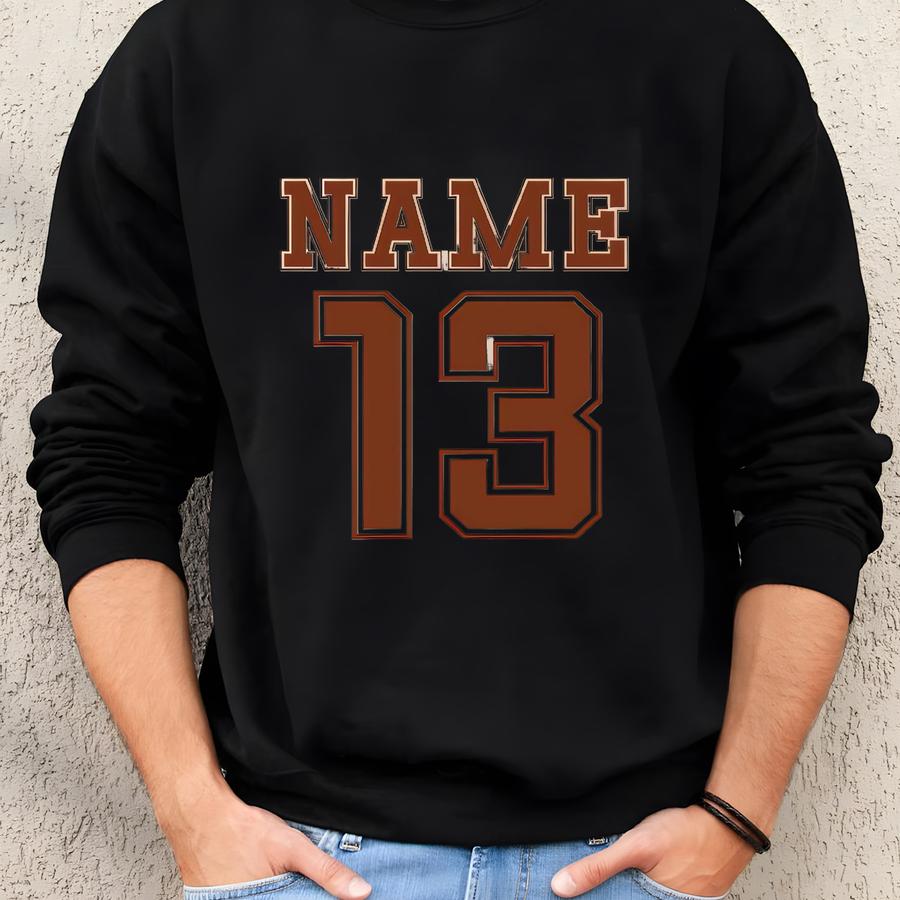 Custom Football Name Number Tshirt,custom Mascot Shirt,personalized Football Tee,game Day Football,football Boy Shirts,pic71 Sweatshirt