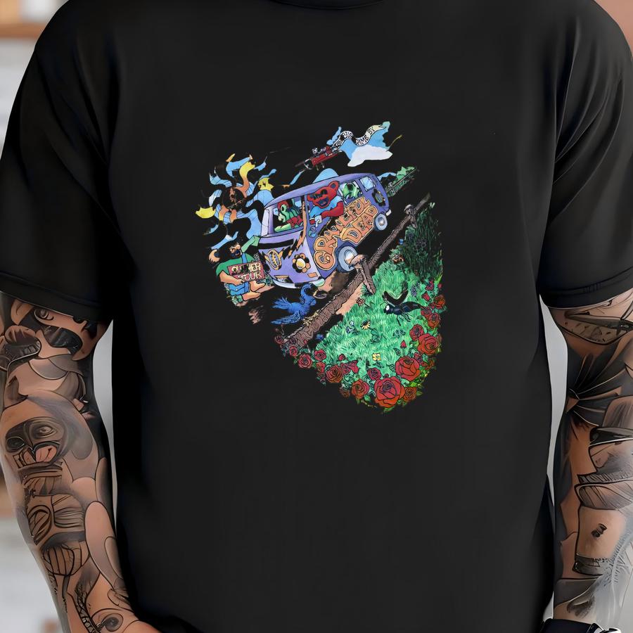 Vintage 1994 Grateful Dead Summer Tour Gdm Liquid Blue David Opie Art Tie Dye Graphic Shirt Usa Size Xl T-shirt