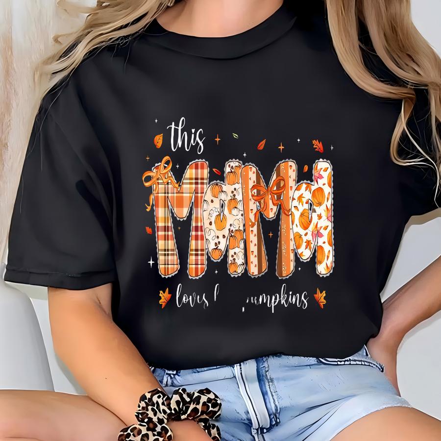 Custom Halloween Mama Sweatshirt, This Mama Loves Her Boos Sweatshirt, Halloween Mama Hoodie, Halloween Mom Gift, Personalized Spooky Mama T-shirt
