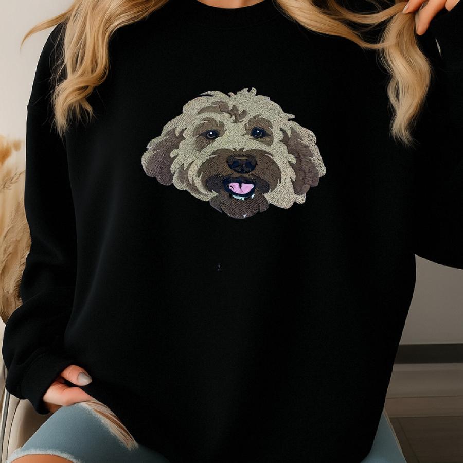 Custom Pet Portrait Sweatshirt, Hoodie| Pet Sweatshirt For Kids, Youth Sweatshirt, Custom Pet Face And Pet Name Sweatshirt Sweatshirt