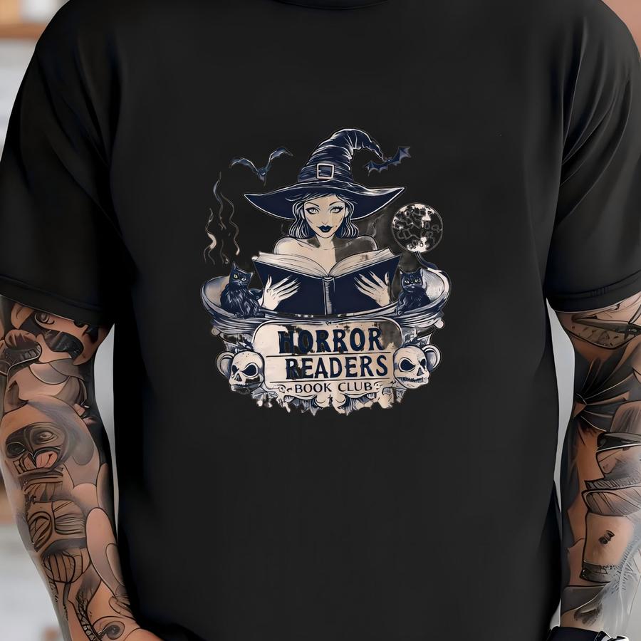 Cute Horror Readers Book Club Halloween Sweatshirt, Horror Reader Sweatshirt, Horror Story Reader Halloween Gift, Halloween Gift T-shirt