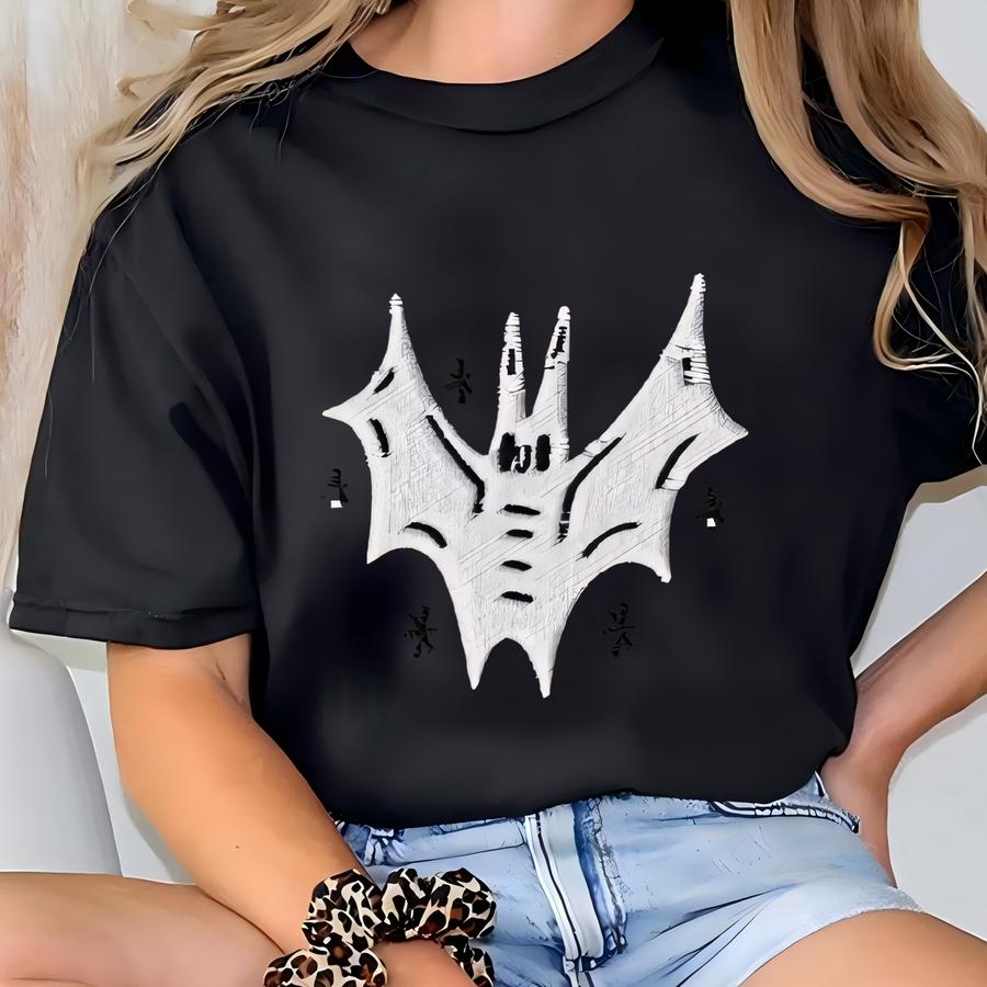 Cute Bat Halloween Sweatshirt, Halloween Shirts, Black Bat Halloween Crewneck, Cute Halloween Sweater Y T-shirt