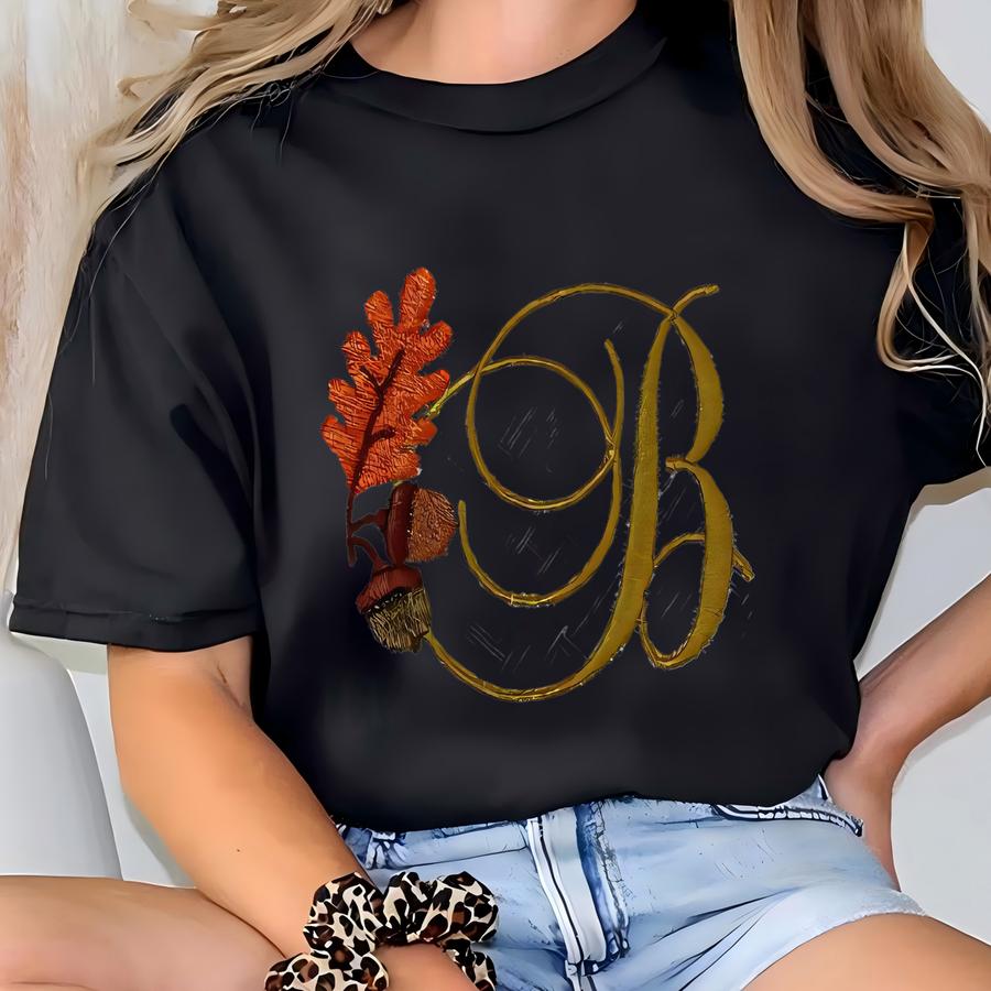 Dinner Napkin, Y, Fall, Thanksgiving, Monogrammed T-shirt
