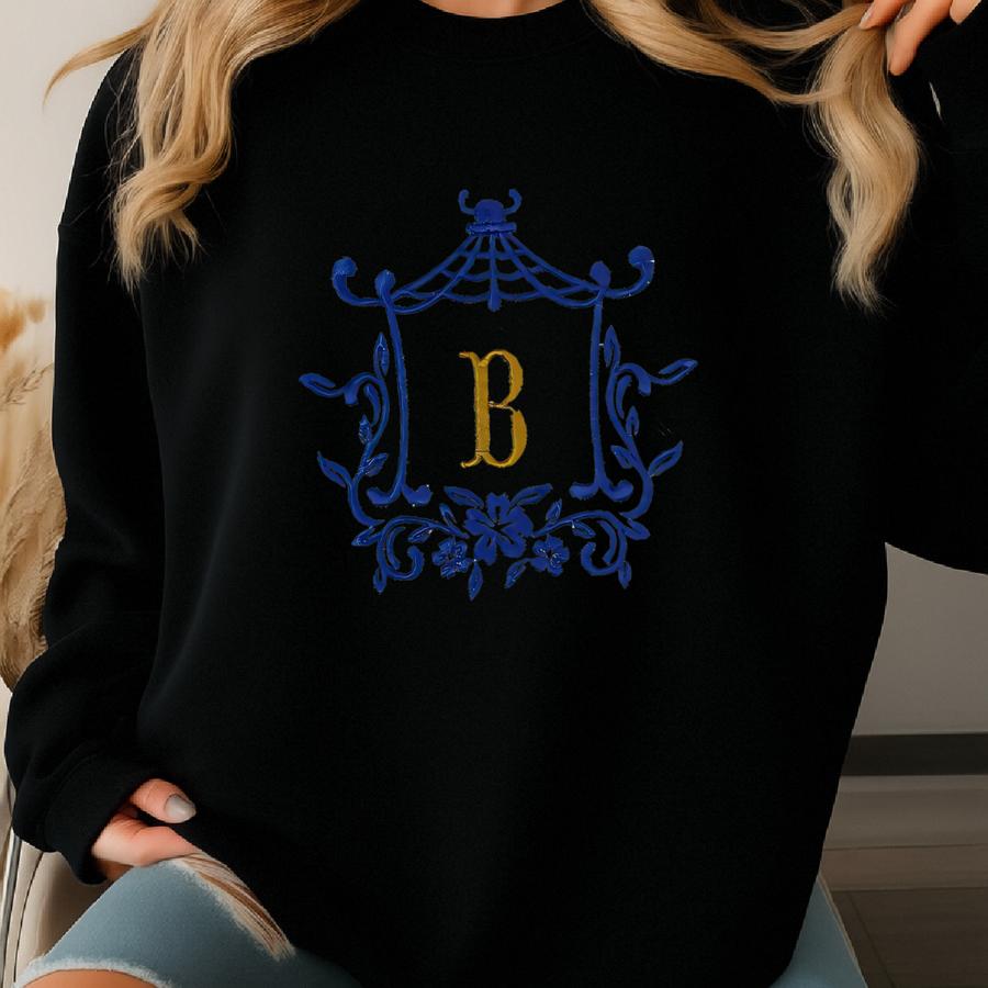 Dinner Napkin, Y, Chinoiserie, Pegoda, Personalized, Grandmillennial Sweatshirt