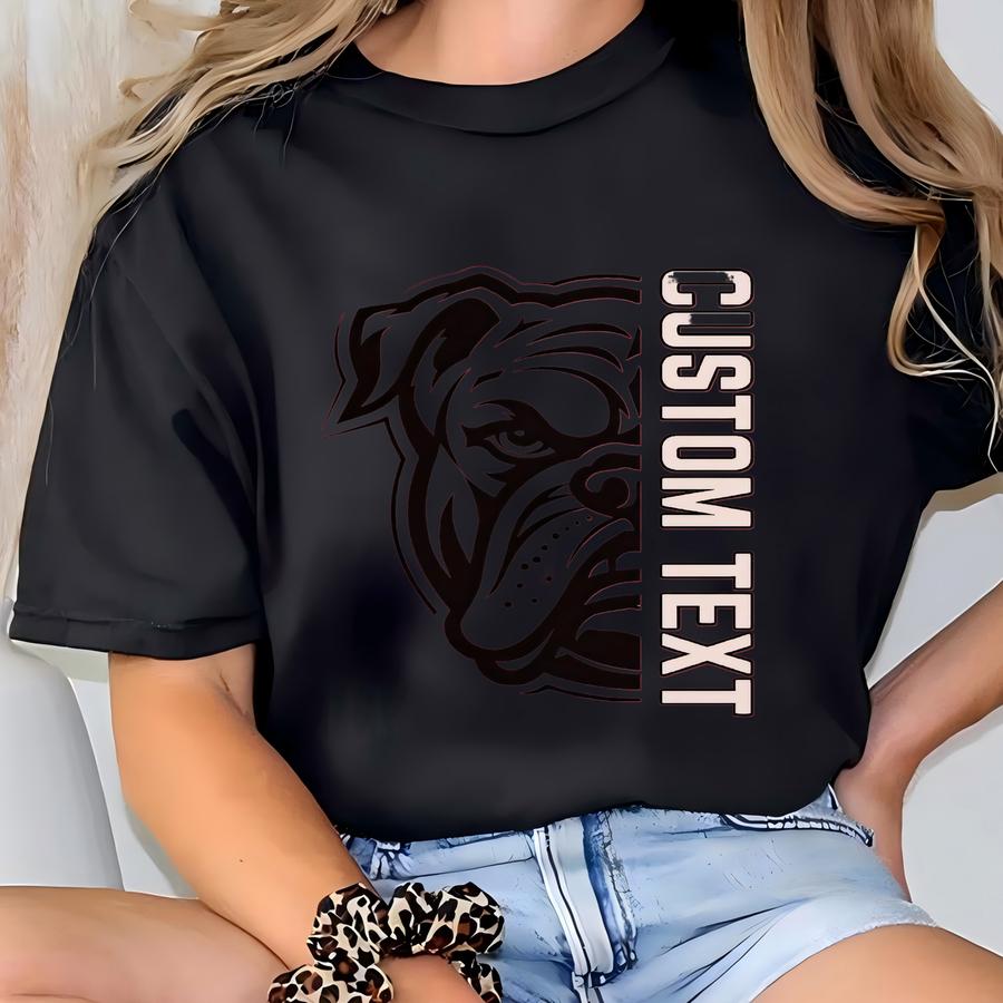 Personalized Bulldogs Mascot Shirt, Gameday Bulldogs Shirt, Custom Team Sports Apparel, Custom Bulldogs Shirt, Custom Mom Team Shirt T-shirt