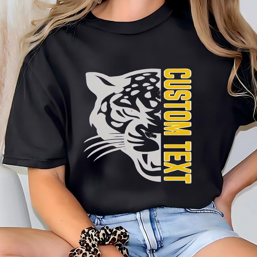 Personalized Jaguars Mascot Shirt, Gameday Jaguars Football Shirt, Custom Team Sports Apparel, Custom Jaguars Shirt, Custom Mom Team Shirt T-shirt