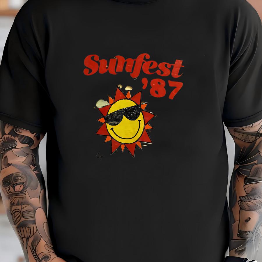 Vintage 1987 Beachcomber Sun Fest Ocean City Maryland Graphic Tee Shirt (size Adult Large) T-shirt