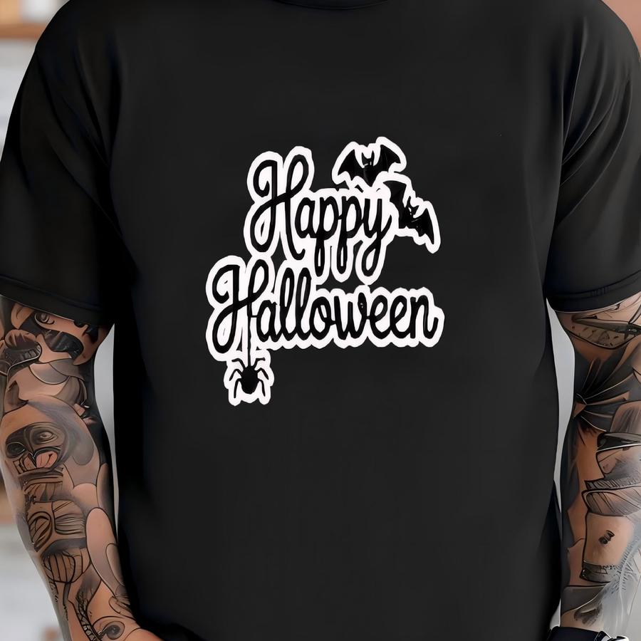 Happy Halloween Bucket Hat With Spider Webs T-shirt