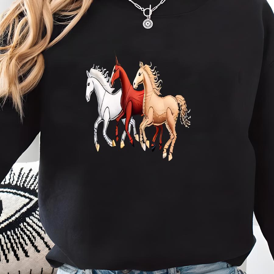 Running Horses Bucket Hat For  Sweatshirt