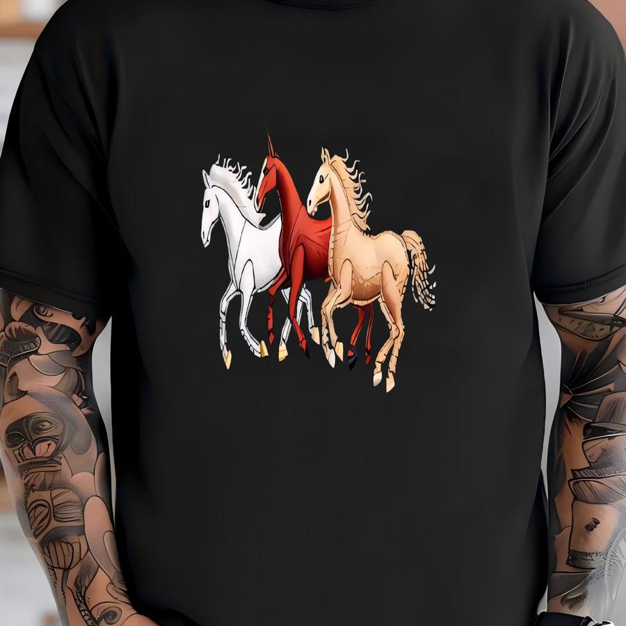Running Horses Bucket Hat For  T-shirt