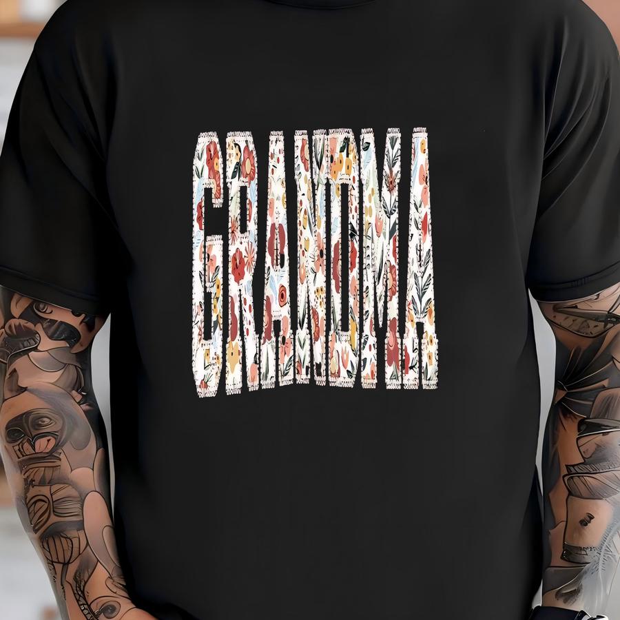 Grandma Sweatshirt, Custom Floral Sweatshirt For Grandma, Christmas Gift For Mimi Or Gigi, Personalized Grandma Sweatshirt T-shirt