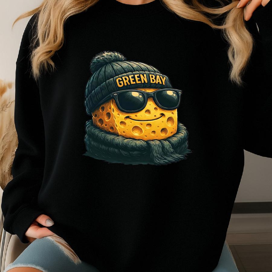 Funny Green Bay Football Sweatshirt, Retro Sports Fan Shirt, Game Day Gift Tee, Green Bay Mascot Sweatshirt, Green Bay Football Fan Shirt Sweatshirt