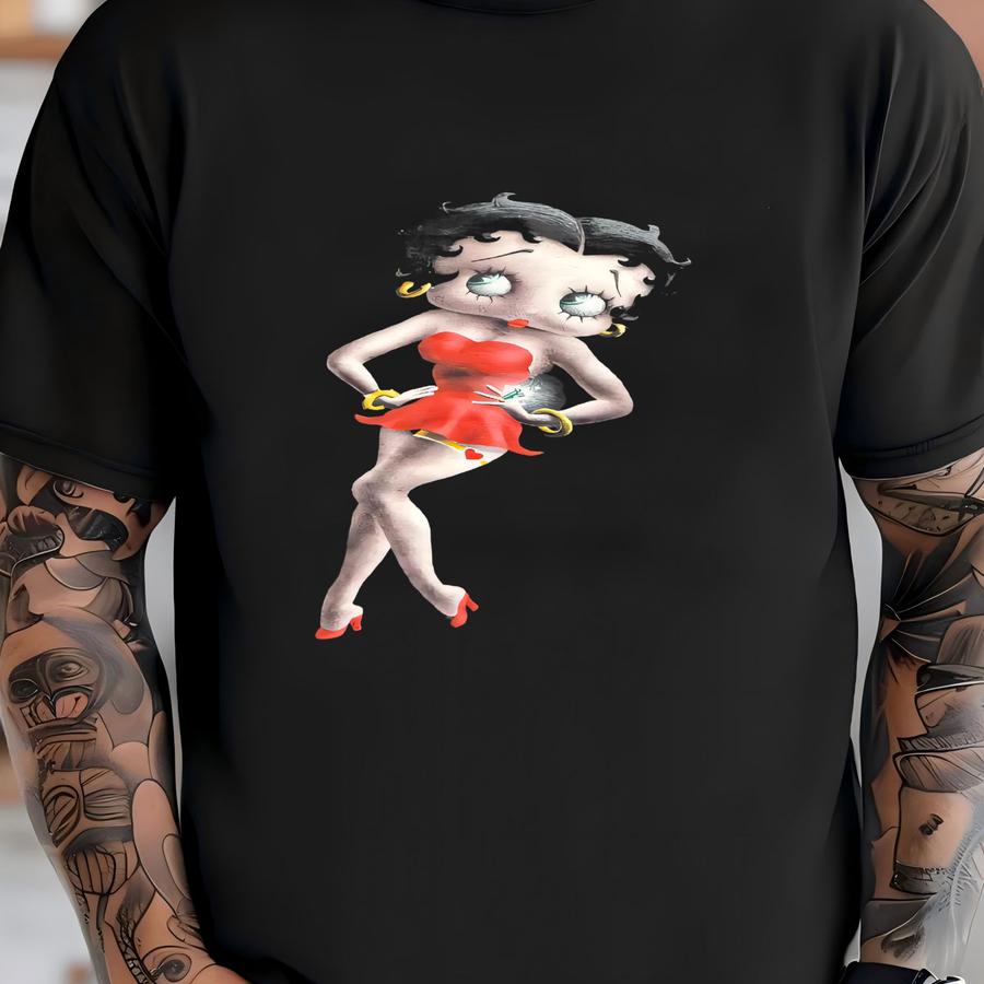 Vintage 90s Betty Boop Warner Brothers Universal Studios Cartoon Pin Up Model Graphic Shirt Usa Size Large T-shirt