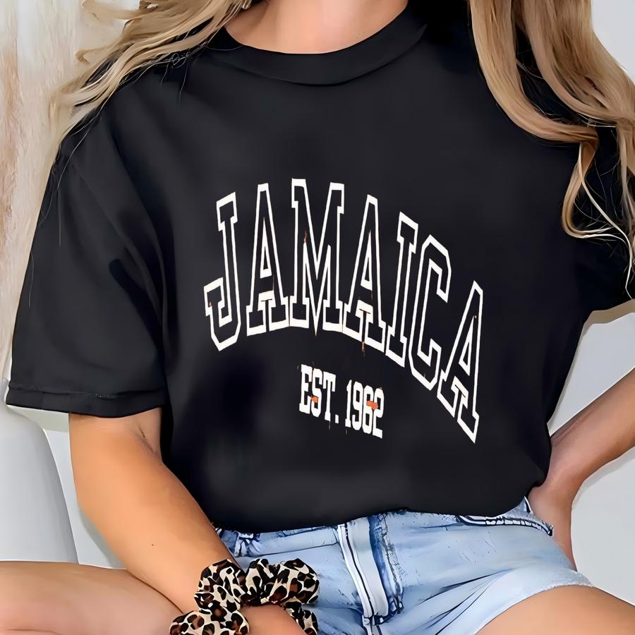 ® Jamaica Est 1962 Shirt, Vintage Jamaica Tee, Retro Country Shirt, Graphic Top, Jamaican Heritage Travel Graphic Shirt T-shirt