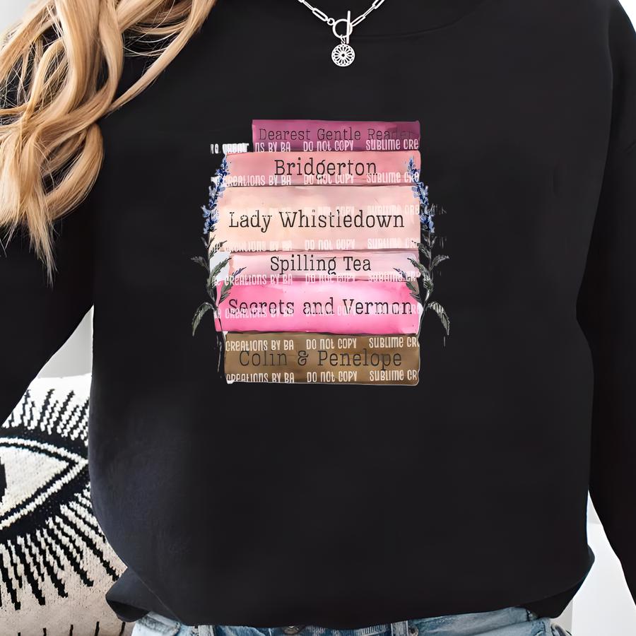 Lady Whistledown Png: Bridgerton Tea Party Clipart (digital Download) Sweatshirt