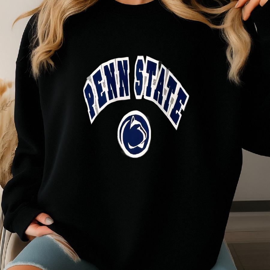 Vintage Pennsylvania State University Sweatshirt Crewneck Pullover Penn State Nittany Lions Logo Grey X Sweatshirt