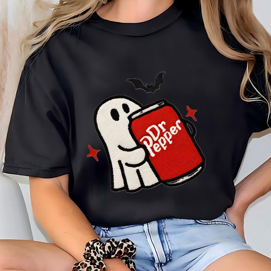 Ghost Dr Soda Sweatshirt, Cute Ghost, Soda Sweatshirt, Cute Ghost Sweatshirt, Halloween Crewneck, Halloween Shirt T-shirt