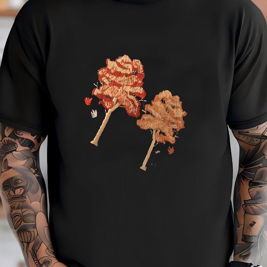 Fall Trees Autumn Leaves Baseball Cap Hat: Distressed Women's Cotton Adjustable T-shirt