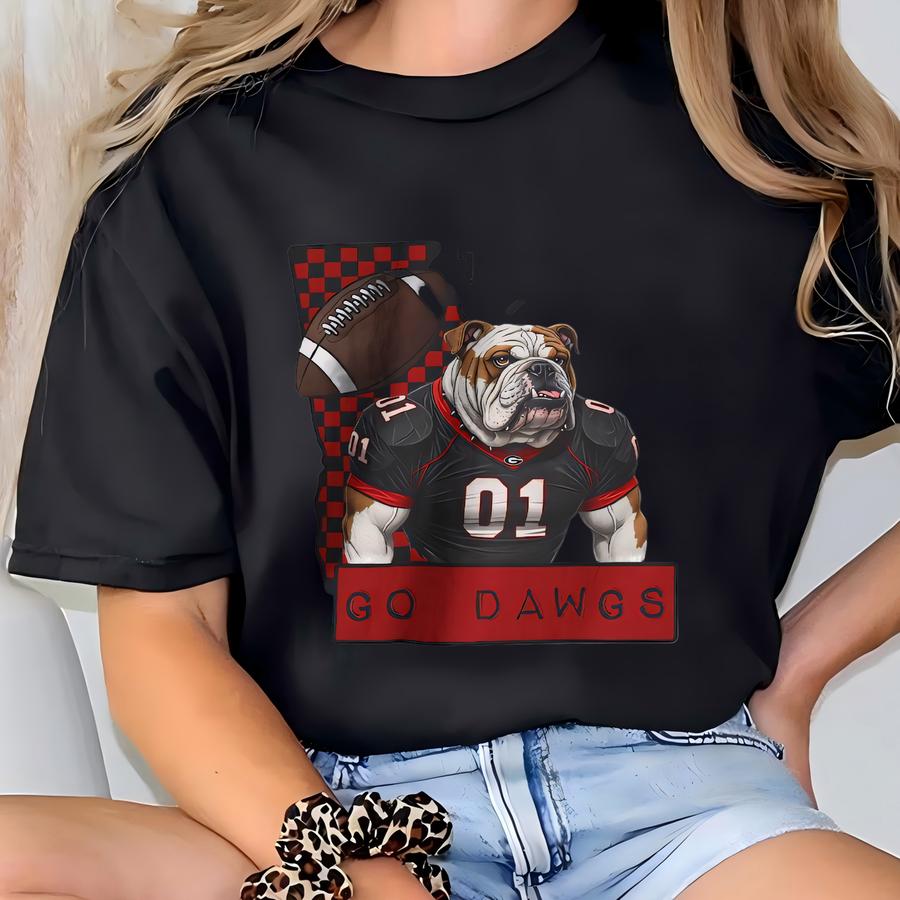 Uga Bulldogs Heavy Cotton Tee: Go Dawgs Game Day Shirt T-shirt