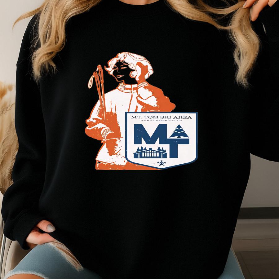 Mt Tom Ski Area Holyoke Massachusetts Unisex Retro T-shirt - Bygone Brand Tees Sweatshirt