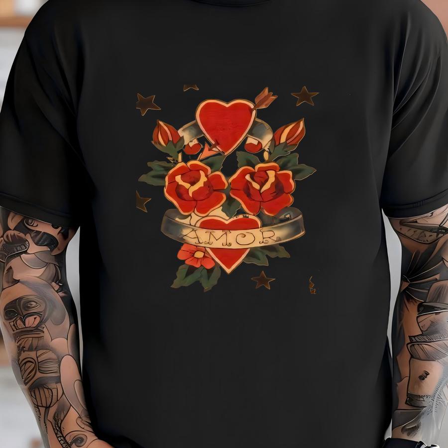 100% Cotton Fabric By The Yard Alexander Henry Tattoo Tea T-shirt