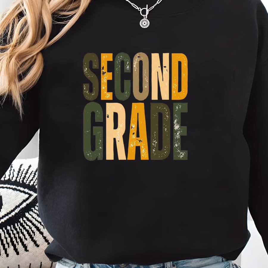 Second Grade Shirt For Kids, Boys Shirts, Pre-k, Kindergarten, 1st, 2nd, 3rd, 4th, 5th Back To School Tee For Boys, First Day Of School Sweatshirt