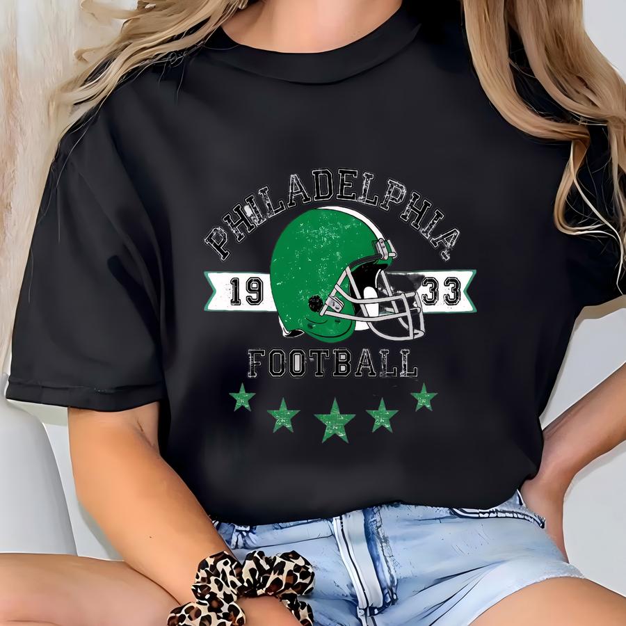 Philadelphia Football Sweatshirt, Kelly Green Tailgating Attire, Sports Fan Gear, Football Season, Vintage Style, Tailgating Attire T-shirt