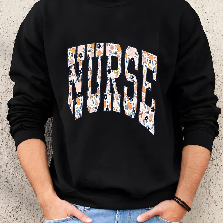 Halloween Nurse Shirt Fall Nurse Sweatshirt Nurse Pumpkin Shirt Cute Nurse Crewneck Autumn Nurse Apparel Nurse Tshirt Sweatshirt