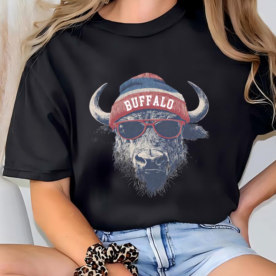 Vintage Buffalo Football Sweatshirt: Retro Crewneck Pullover T-shirt
