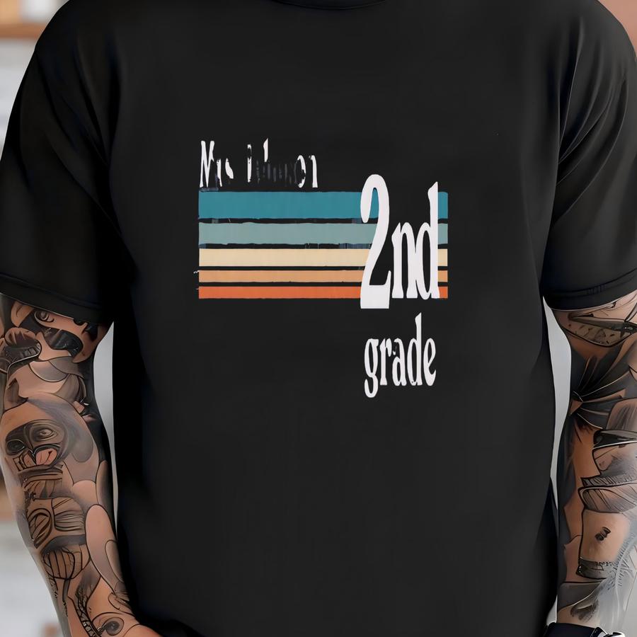 Personalized 2nd Grade Teacher Sweatshirt: Custom Name Crewneck T-shirt