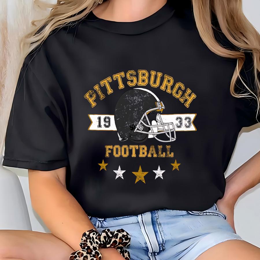 Vintage Pittsburgh Football Sweatshirt: Retro Crewneck Pullover T-shirt