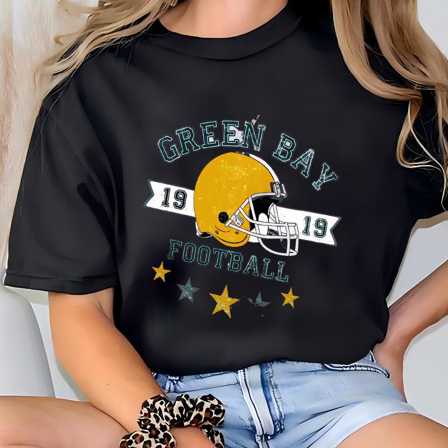 Green Bay Football Vintage Sweatshirt, Retro Sports Crewneck Jumper, Classic Football Team Sweater, Old School Athletics Pullover, Gb T-shirt