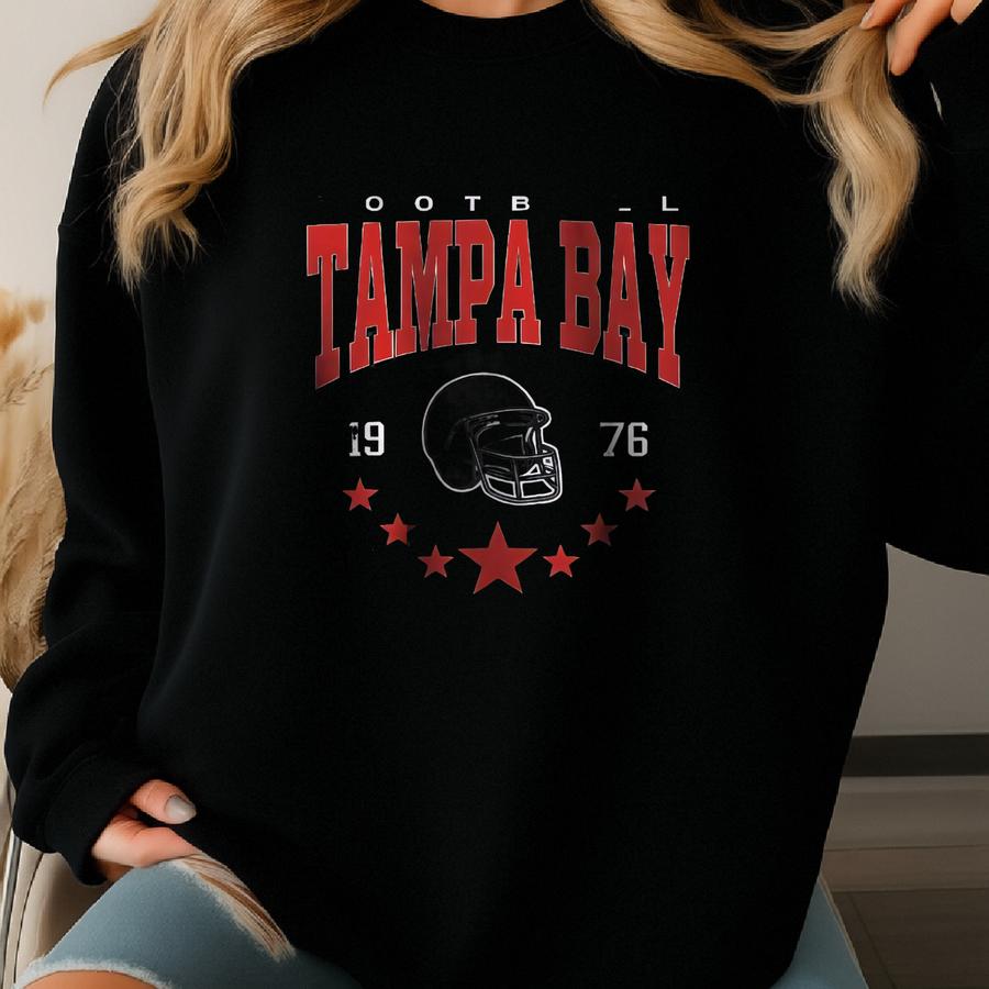 Tampa Bay Football Sweatshirt, Vintage Tampa Bay Football Crewneck, Tampa Bay Football Shirt, Game Day Shirt, Tampa Bay Football Fan Gifts Sweatshirt