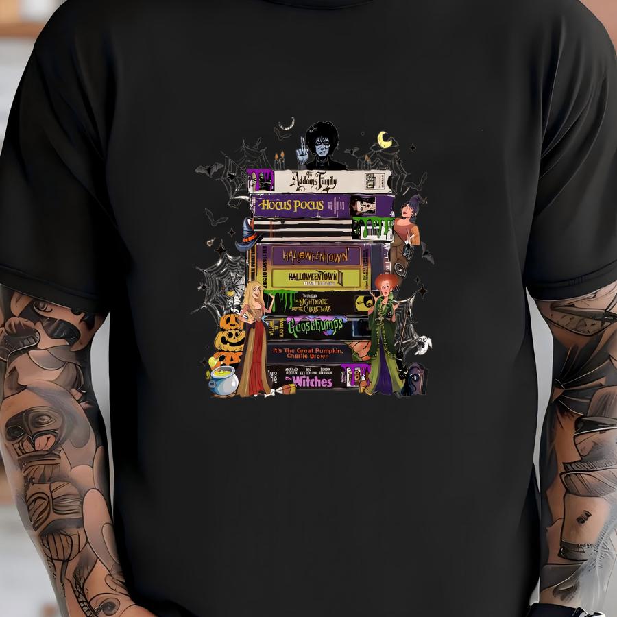 90s Retro Halloween Sweatshirt: Spooky Vhs Horror Movie Crewneck T-shirt