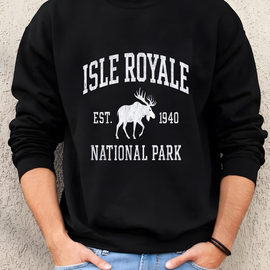 Isle Royale National Park Shirt: Retro Hiking Tee, Nature Lover Gift Sweatshirt