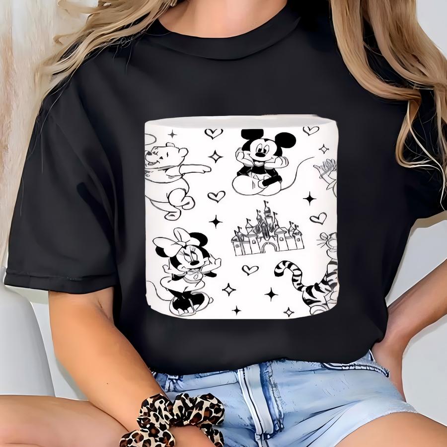 And Friends Coffee Mug, Mouse Sketch Coffee Mug, 11 Ounce Coffee Mug Characters, Cute Gift For Fans T-shirt