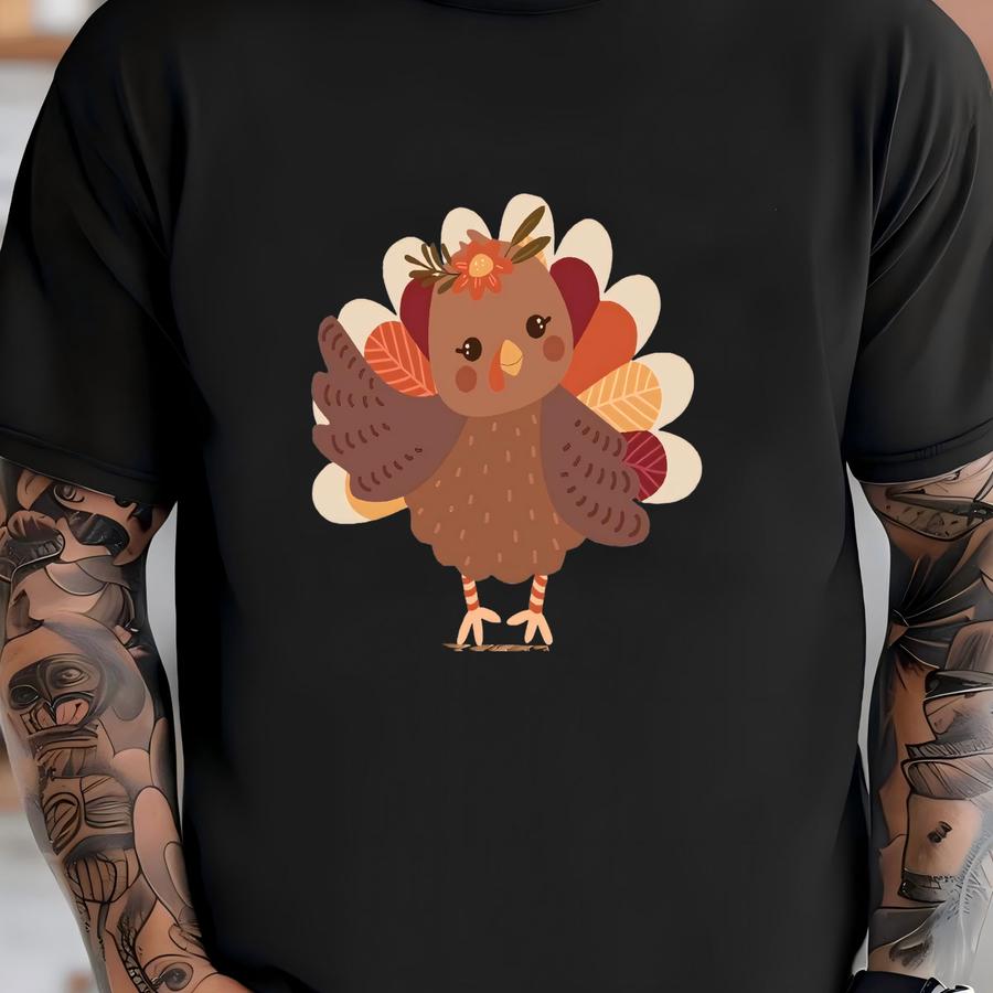 Cutest Turkey At The Table Shirt - Thanksgiving Toddler Tee - Girls Thanksgiving Kids Shirt - Adult, Youth, Toddler, Kids, Baby T-shirt