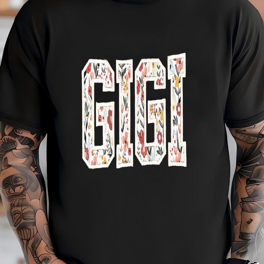 Gigi Sweatshirt, Custom Gigi Crewneck, Cute Floral Sweatshirt, Cozy Personalized Gift For Gigi, Christmas Gift For Grandma T-shirt