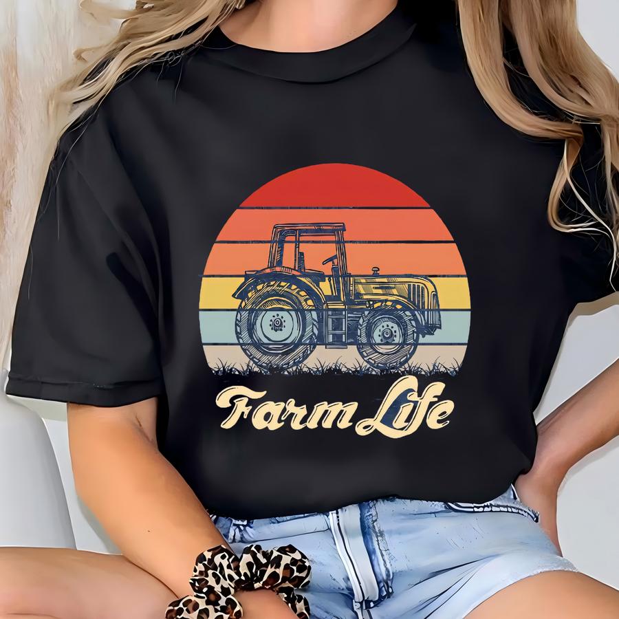 Tractor Shirt, Farmer Shirt, Farm Lover Gift, Retro Farming Shirt, Vintage Farmer Shirt, Farm Lover Shirt, Farm Shirt Gift, Gift For Farmer T-shirt