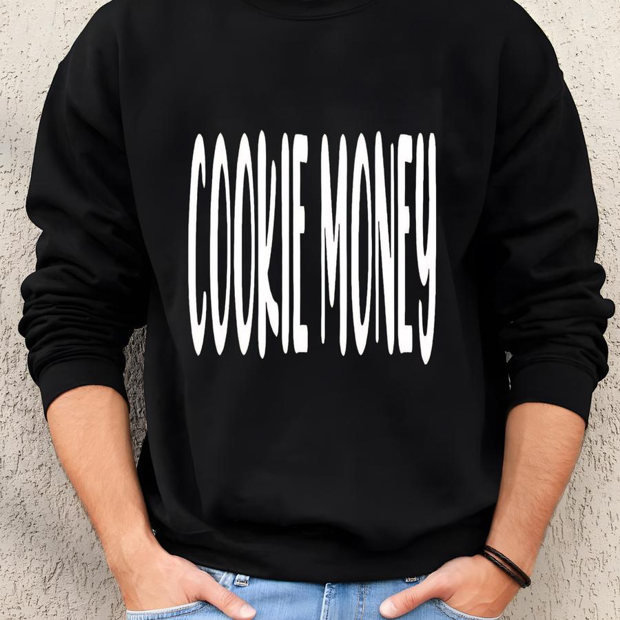Cookie Money Zippered Pouch: Novelty Coin Purse Sweatshirt