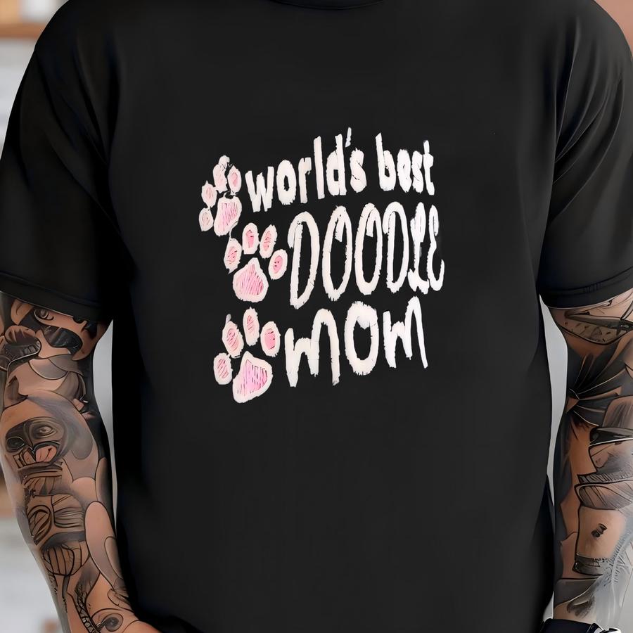 Doodle Dog Mom Hat Baseball Cap: Custom Text Paw Print Goldendoodles More T-shirt
