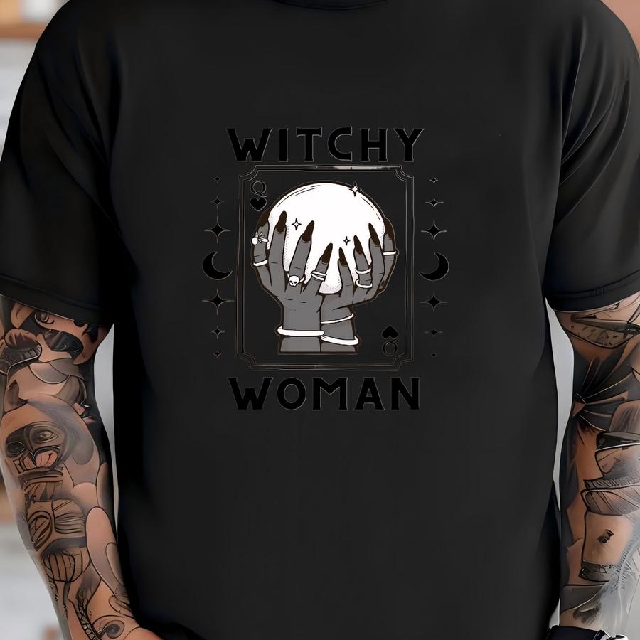 Witchy Woman Svg | Halloween Svg | Spooky Season Svg | Tshirt Design | Cute Halloween Design T-shirt