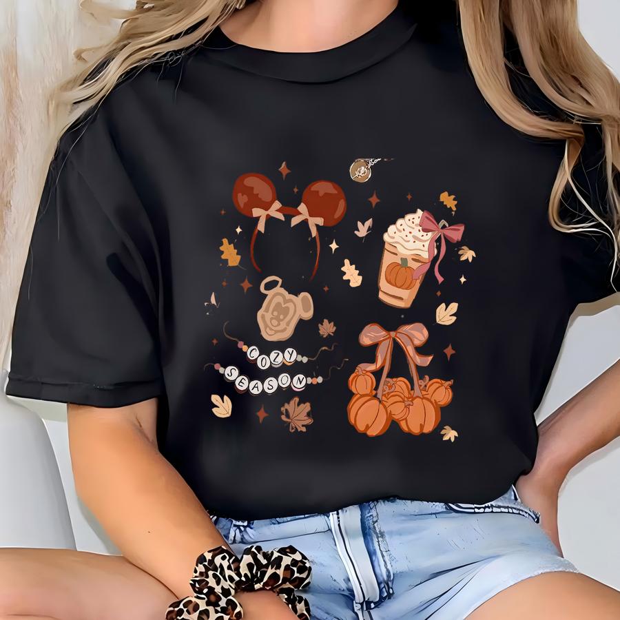 ® Fall Shirt, Cozy Season, Autumn Vacation Tee Women, Pumpkin Spice Latte, Halloween Shirt, Family Trip T-shirt