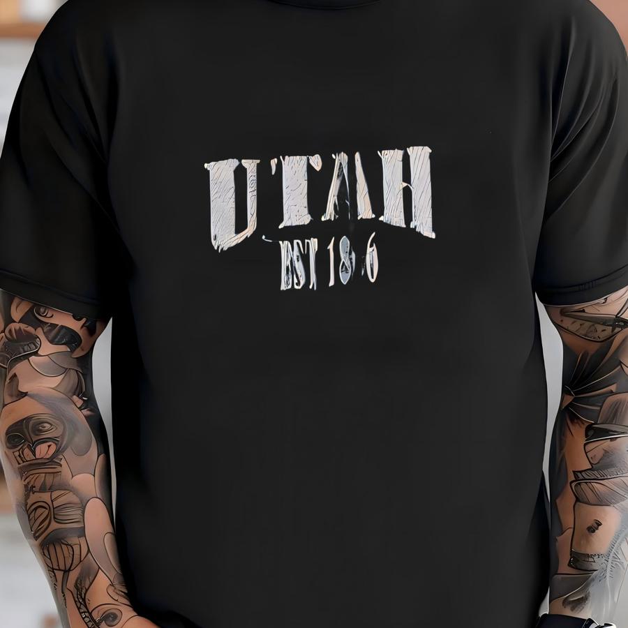 Y Hoodie Utah State Gift, Unisex Heavy Blend™, Stylish Font, Perfect Travelers, Custom State Design, Text, Cotton Trust T-shirt