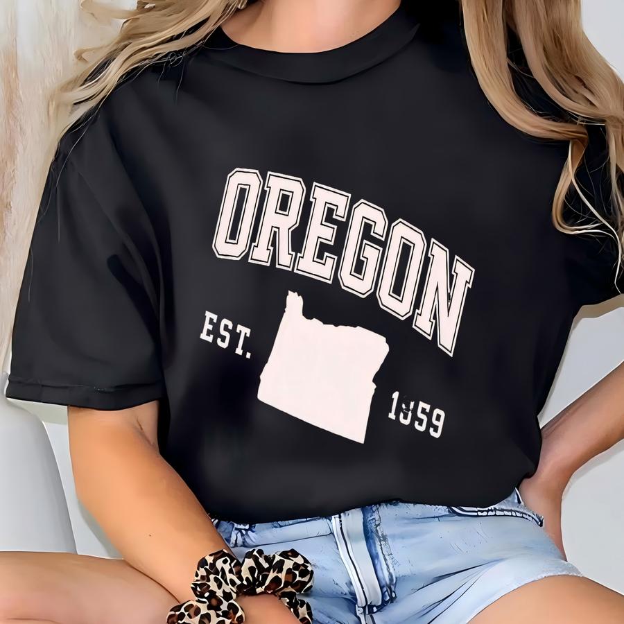 Shirt Sweatshirt Hoodie, Campus Style Tee, College Design Hoodie, University Pride Apparel, Beaver State Gift, Varsity Graphic Top T-shirt