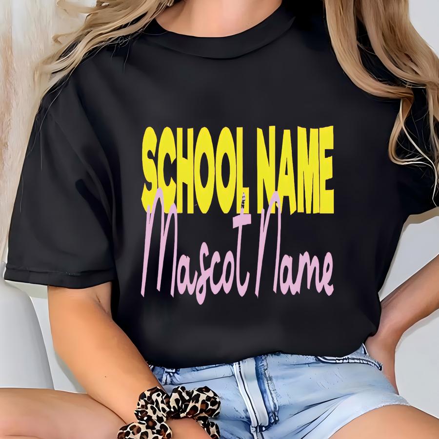 Custom School Hoodie, Custom College Shirt, Customized University Hoodie, Personalized School Tee, Team Mascot Shirt T-shirt