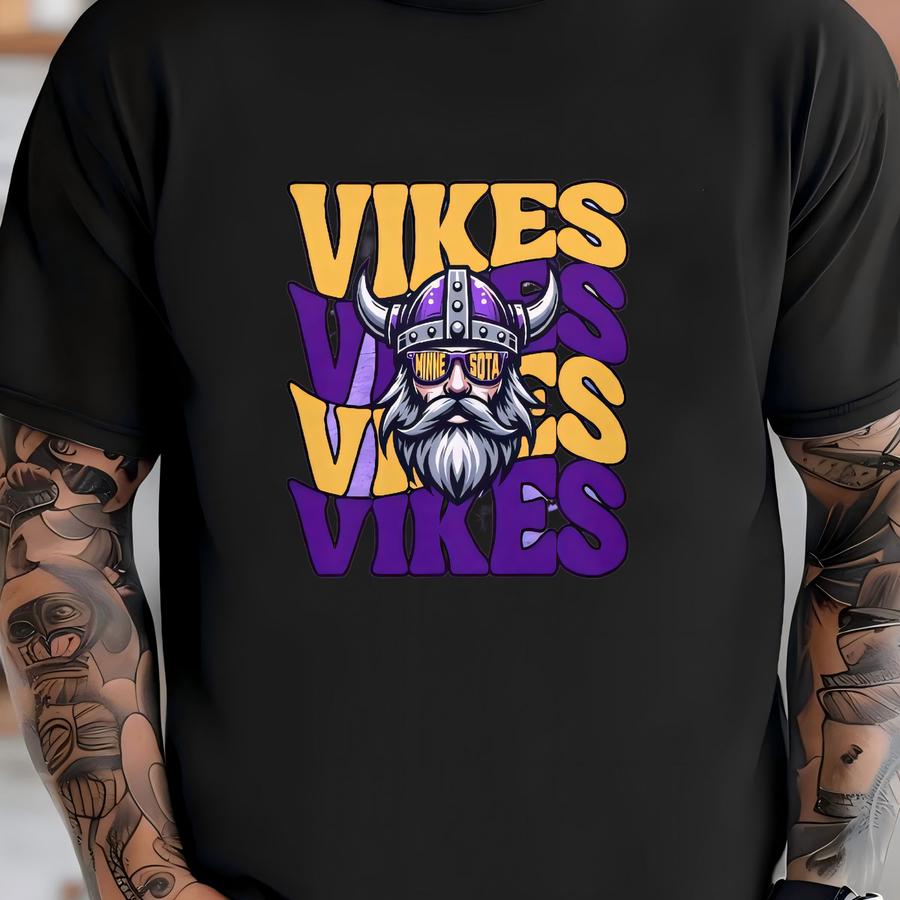 Minnesota Football Unisex Apparel, Mens Womens Hoodies/crewneck Sweatshirts/hoodies, Sports Fan Gift, Game Day Outfit, Vikes Echo 2 T-shirt