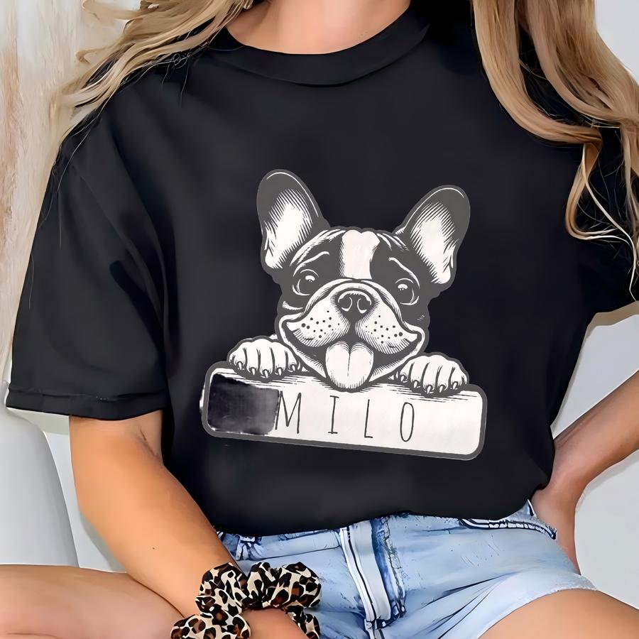 Dog Mom Custom Shirt ® Dog Lover Gift Personalized Dog Mama Tee Custom Breed And Name Personalized Dog Owner Gift For Her T-shirt