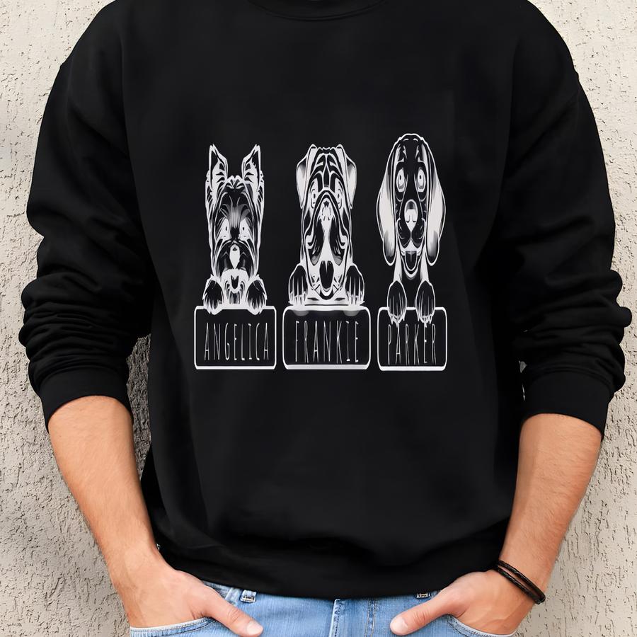 Dog Mom Custom Shirt ® Dog Lover Gift Personalized Dog Mama Tee Custom Breed And Name Personalized Dog Owner Gift For Her Sweatshirt