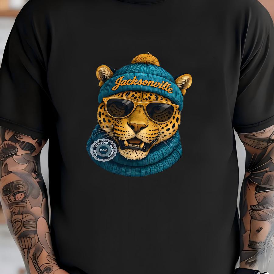 Jacksonville Football Mascot Hoodie, Football Team Spirit Shirt, Jaguar Animal Graphic Tee, Cute Sports Gear, Jaguar Apparel T-shirt